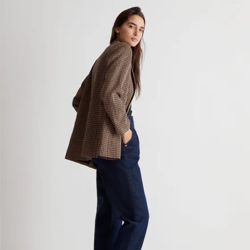 Madewell Caldwell Double-Breasted Blazer in Lyden Plaid - Picture 4 of 5